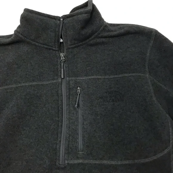 The North Face Better Sweater Fleece Men Medium Heathered Charcoal Gray 1/2 Zip. - Picture 5 of 11